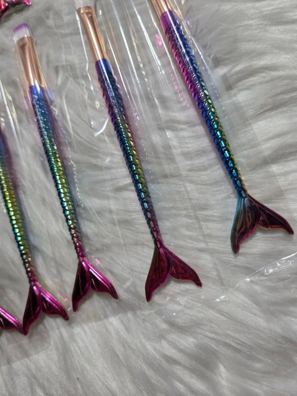 Mermaid Tail Design Makeup Brush Set
